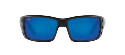 Shop Costa Del Mar Permit Pt 11 Obmglp Wrap Polarized Sunglasses In Blue