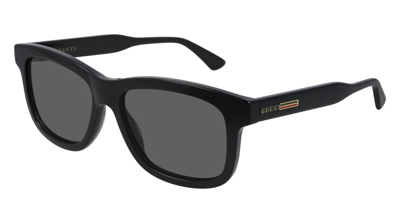 Shop Gucci Gg0824s 005 Square Sunglasses In Grey