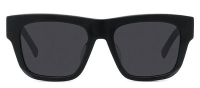 Givenchy Rectangular 55mm Acetate Sunglasses In Silver