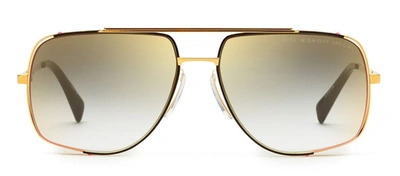 Shop Dita Midnight Special Drx-2010-l-gld-blk-60 Aviator Sunglasses In Gold