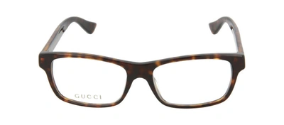 Shop Gucci Gg0006oa-30001020005 Square/rectangle Eyeglasses In Clear