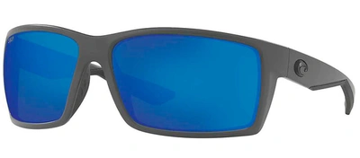 Shop Costa Del Mar Reefton 06s9007 Wrap Polarized Sunglasses In Blue