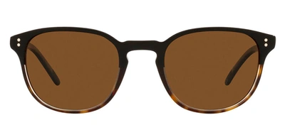 Shop Oliver Peoples Fairmont 0ov5219s 172257 Round Polarized Sunglasses In Brown