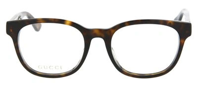 Shop Gucci Gg0005o-30000952011 Round/oval Eyeglasses In Clear