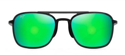 Shop Maui Jim Keokea Mj Gm447-11 Navigator Polarized Sunglasses In Green