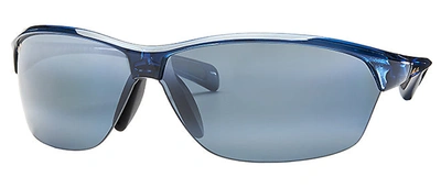 Shop Maui Jim Hot Sands Polarized Wrap Sunglasses In Blue