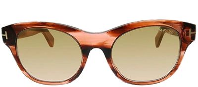 Shop Tom Ford Ally Tf 532 Square Sunglasses In Brown