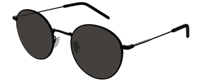 Shop Saint Laurent Sl 250 Round Sunglasses - Men's/women's In Black