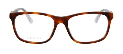 Shop Gucci Gg0490o 008 Wayfarer Eyeglasses In Clear