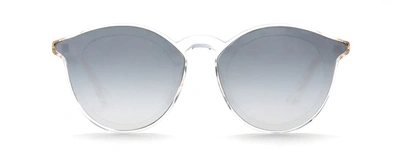 Shop Krewe Collins Nylon Round Sunglasses In Silver