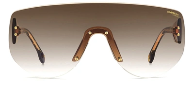 Shop Carrera Flaglab 12 86 0086 Shield Sunglasses In Brown