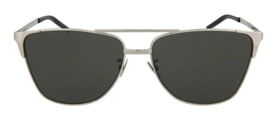 Shop Saint Laurent Sl 280 003 Navigator Sunglasses In Grey