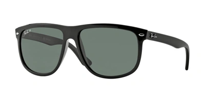 Shop Ray Ban 4147 Polarized Square Sunglasses In Green