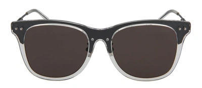 Shop Bottega Veneta Bv0151s-30001698001 Wayfarer Sunglasses In Grey