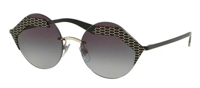 Shop Bvlgari Bv 6089 20288g55 Oval Sunglasses In Grey