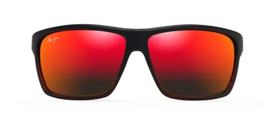 Shop Maui Jim Alenuihaha Mj Rm839-07c Wrap Polarized Sunglasses In Red