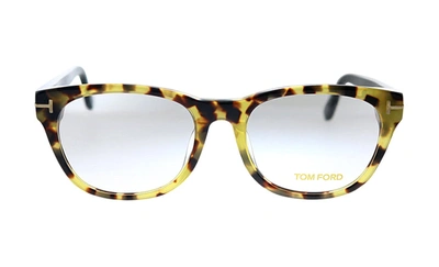 Shop Tom Ford Ft 5433f 056 Oval Eyeglasses In Logo Stamped Demo