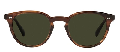 Shop Oliver Peoples Desmon 0ov5454su 1724p1 Round Polarized Sunglasses In Brown