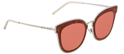 Shop Jimmy Choo Nile/s 2m 0s0j Clubmaster Sunglasses In Pink