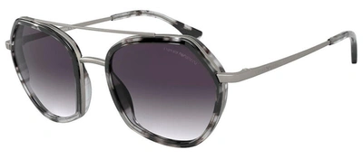 Shop Emporio Armani Ea2098 30038g Geometric Sunglasses In Purple