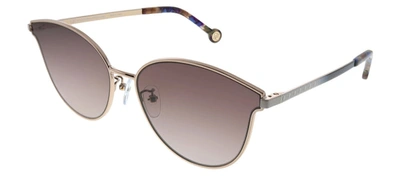 Shop Carolina Herrera She104 0a39 Cat Eye Sunglasses In Brown