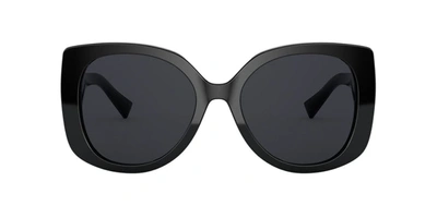 Shop Versace 0ve4387 Gb1/87 Butterfly  Sunglasses In Grey