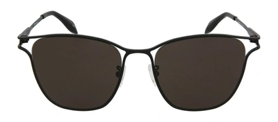 Shop Alexander Mcqueen Am0218sk 001 Square Sunglasses In Grey