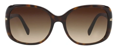 Shop Prada 08os Rectangle Sunglasses In Brown