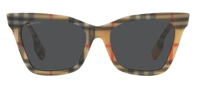 Shop Burberry 0be4346 394487 Butterfly Sunglasses In Grey