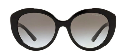 Shop Prada Pr 01ys 1ab0a7 Cat Eye Sunglasses In Grey