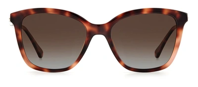 Shop Kate Spade Reena/s La 0086 Cat Eye Polarized Sunglasses In Brown