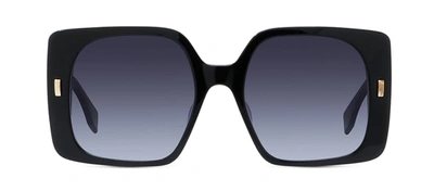 Shop Fendi First Fe 40036u 01w Geometric Sunglasses In Blue