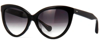 Shop Dita Eclipse Black Gold F Color1 Cat Eye Sunglasses In Grey