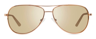Shop Revo Relay S Aviator Polarized Sunglasses In Gold