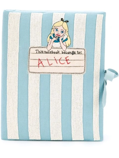 Olympia Le-tan 'notebook Alice' Clutch In Blue