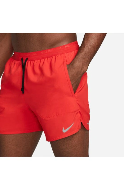 Nike Men's Stride Dri-fit 5" Brief-lined Running Shorts In Red | ModeSens