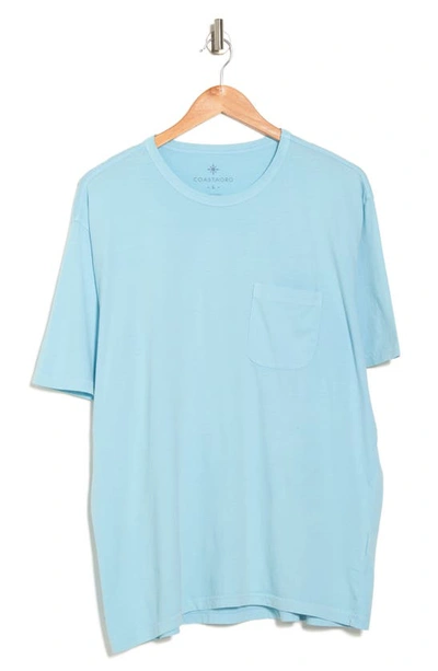 Shop Coastaoro Homesteader Crewneck Pocket T-shirt In Sky Blue