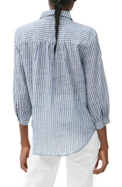 Michael Stars Robyn Striped Button-down Shirt In Stripe