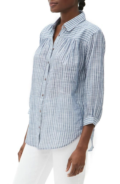Michael Stars Robyn Striped Button-down Shirt In Stripe