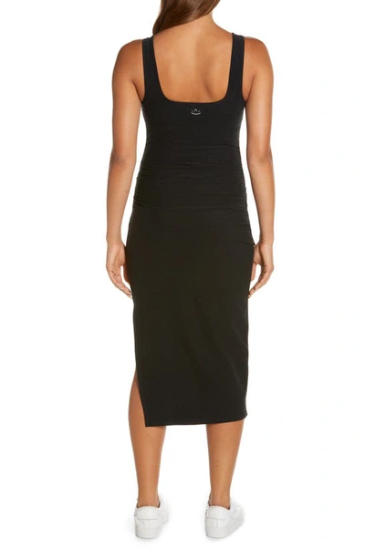 Beyond Yoga Caught In The Midi High-waist Space-dye Leggings In Darkest Night