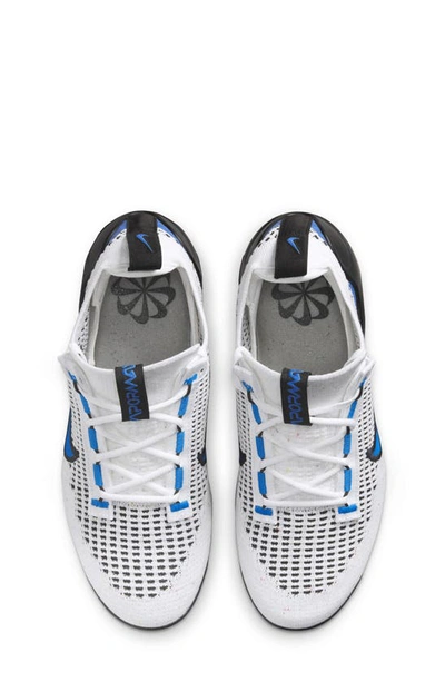 Shop Nike Kids' Air Vapormax 2021 Fk Sneaker In White/ Blue/ Black