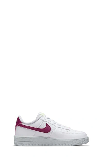 Shop Nike Air Force 1 Sneaker In White/ Volt/ Platinum/ Sangria