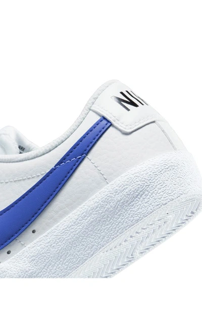 Shop Nike Kids' Blazer Low '77 Low Top Sneaker In White/ Blue/ Black