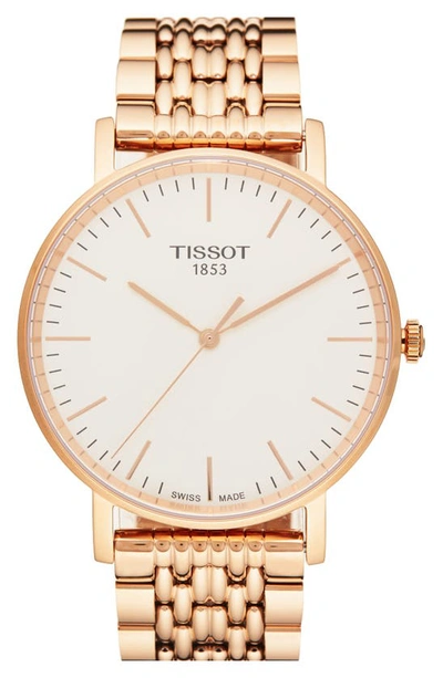 Shop Tissot Everytime Medium Bracelet Watch, 38mm In Rose Gold/ Silver/ Rose Gold