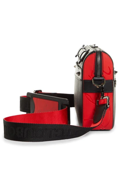 Christian Louboutin Ruisbuddy Leather Crossbody Bag In Black/ Loubi/ Black