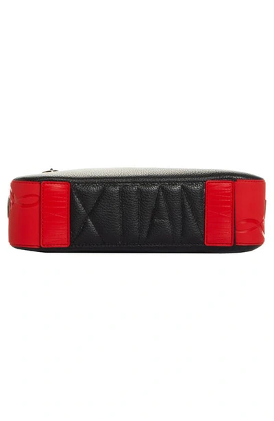 Christian Louboutin Ruisbuddy Leather Crossbody Bag In Black/ Loubi/ Black