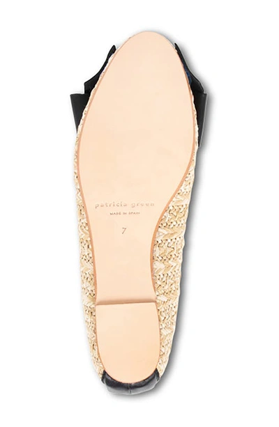 Patricia Green St. Tropez Bow Raffia Flat In Tan Straw