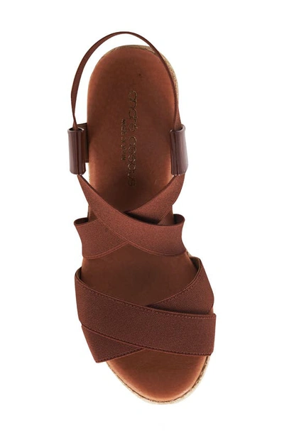 Shop Andre Assous Dalmira Wedge Sandal In Brown