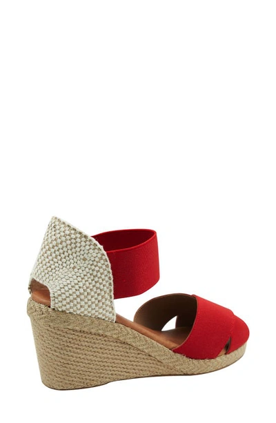 Shop Andre Assous Erika Wedge Sandal In Red