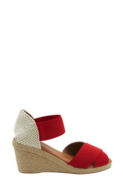 Shop Andre Assous Erika Wedge Sandal In Red